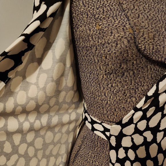 DVF New Julian Two Silk Jersey Knit True Wrap Midi Dress Tag Size 2 Like New! - Picture 5 of 9